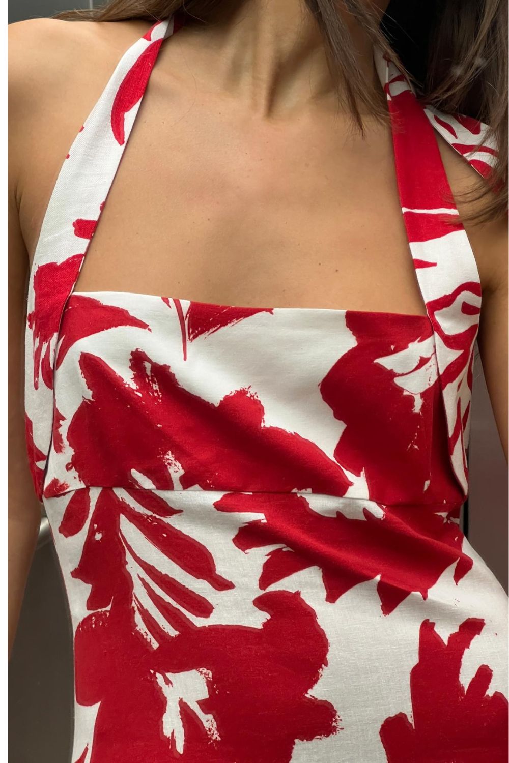 Levoire | Sophistiqué Robe Dos Nu Imprimée Rot