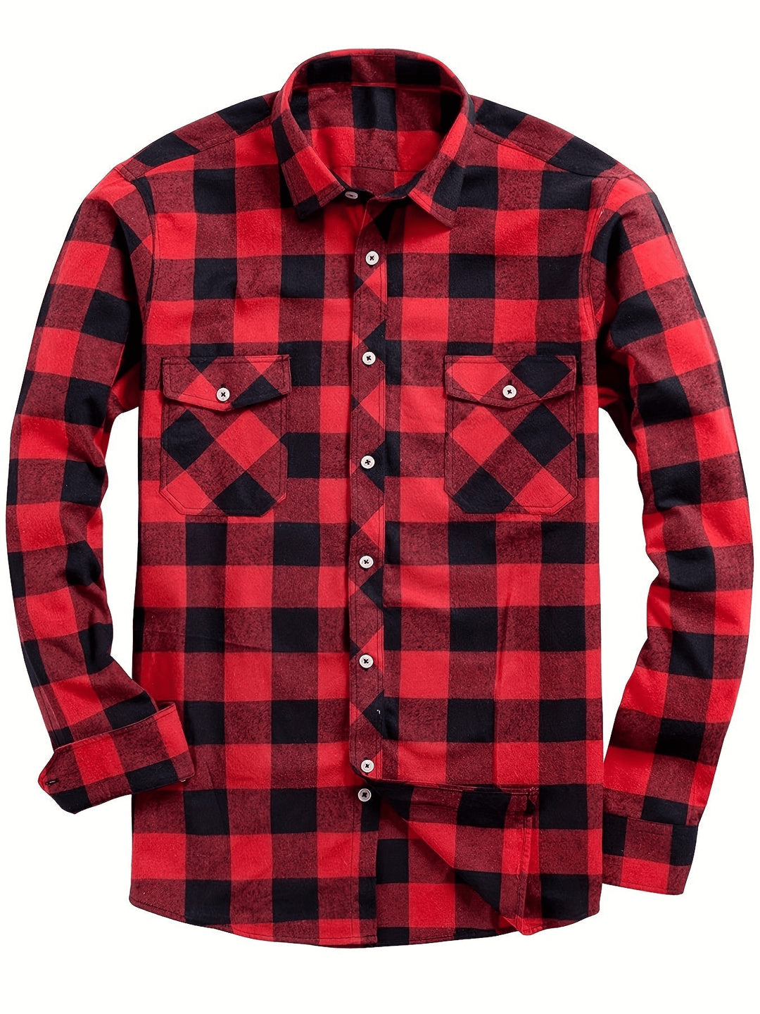 Levoire | Chemise décontractée pour hommes à imprimé Lumberjack Rot
