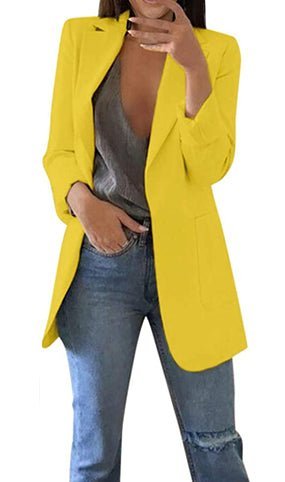 Levoire | Blazer Avec Poches Pour Femmes Jaune