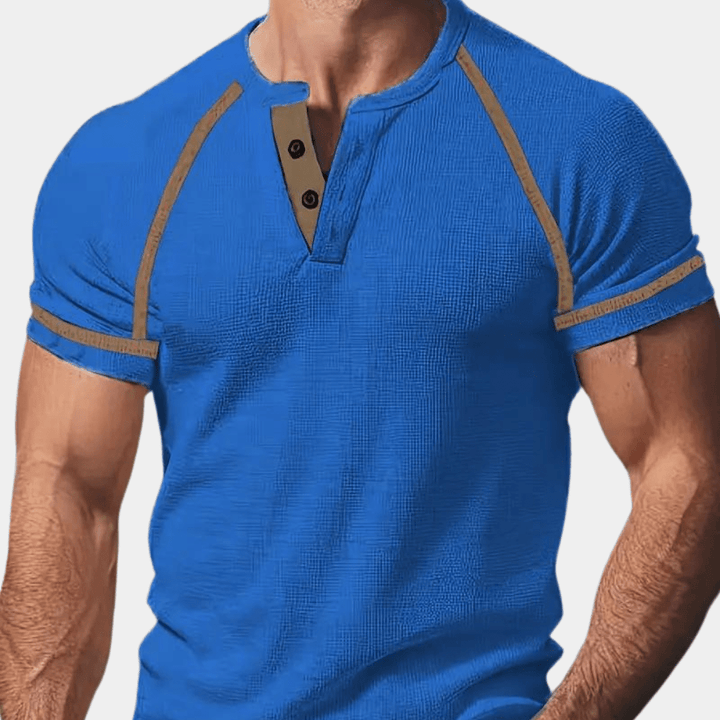 Levoire | T-shirt pour hommes léger à manches courtes confortable pour toutes les occasions Bleu