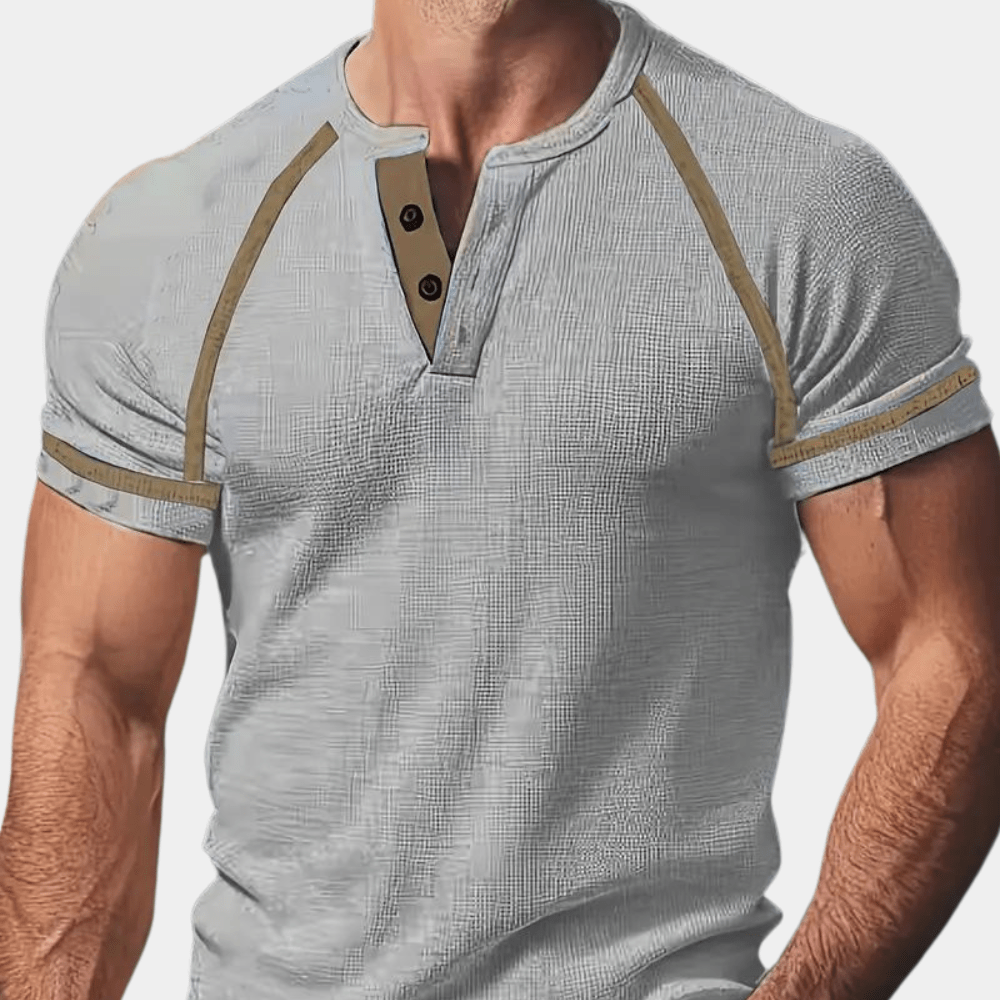 Levoire | T-shirt pour hommes léger à manches courtes confortable pour toutes les occasions Gris