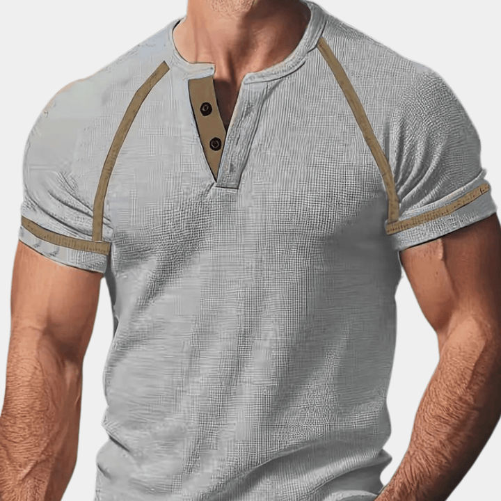 Levoire | T-shirt pour hommes léger à manches courtes confortable pour toutes les occasions Gris