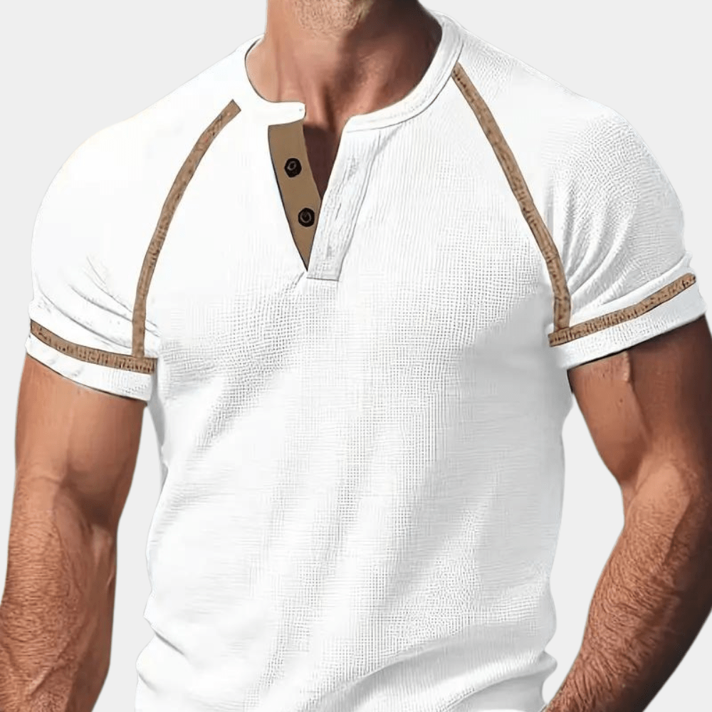 Levoire | T-shirt pour hommes léger à manches courtes confortable pour toutes les occasions Blanc