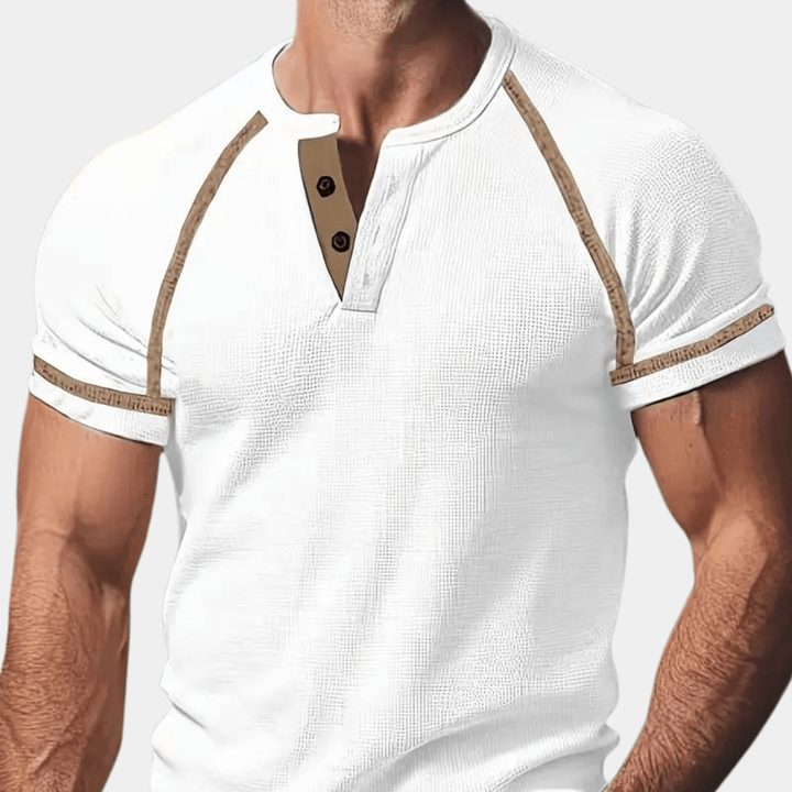 Levoire | T-shirt pour hommes léger à manches courtes confortable pour toutes les occasions Blanc