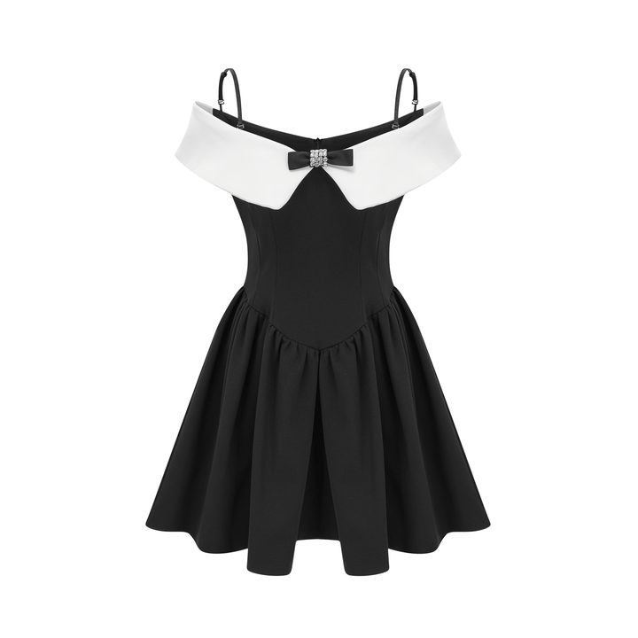 Levoire | Robe Mini Noire Off The Shoulder