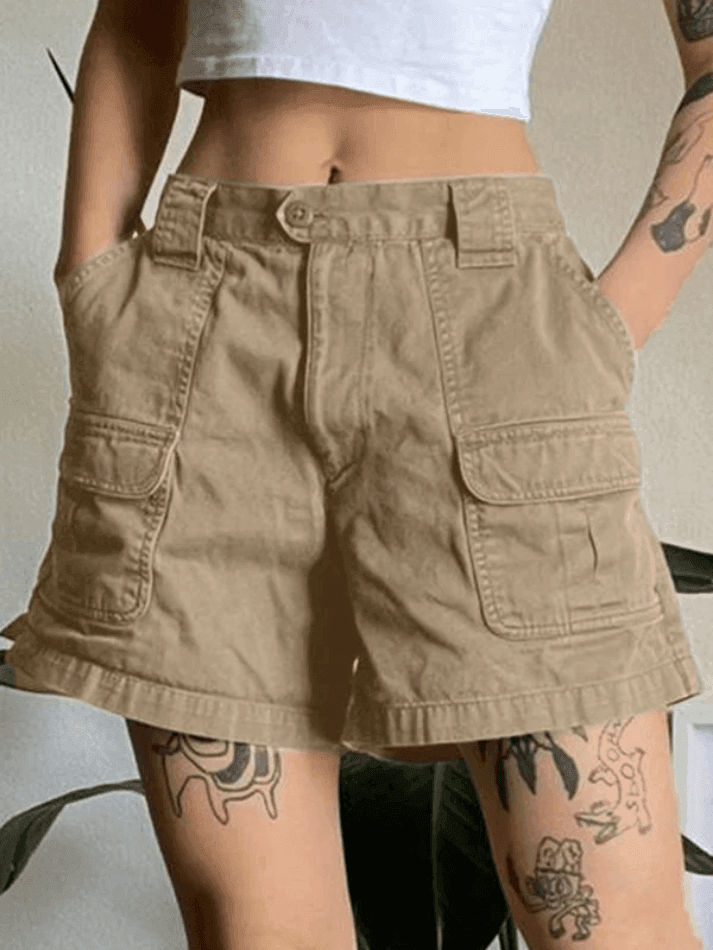 Levoire | Short Cargo En Denim À Jambe Droite