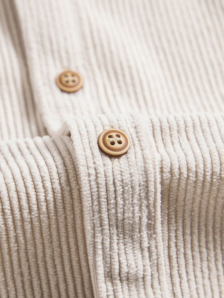 Levoire | Chemise De Loisirs En Velours Côtelé Avec Boutons
