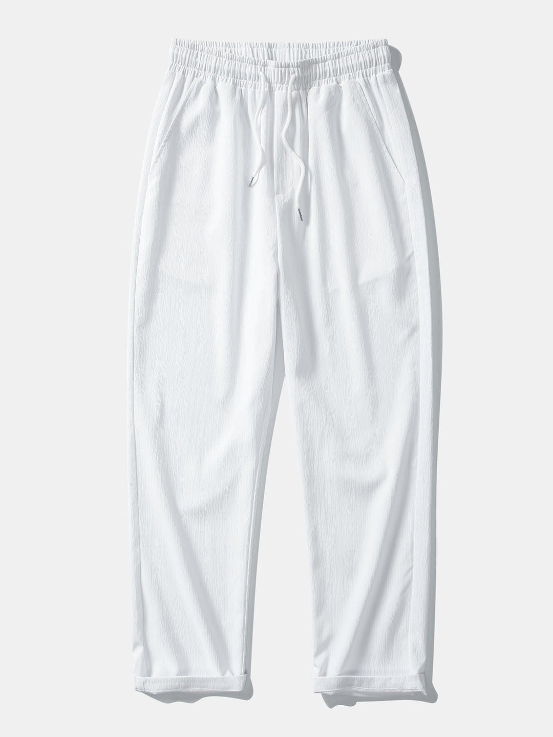 Levoire | Pantalon Détendu Texturé Froissé Blanc