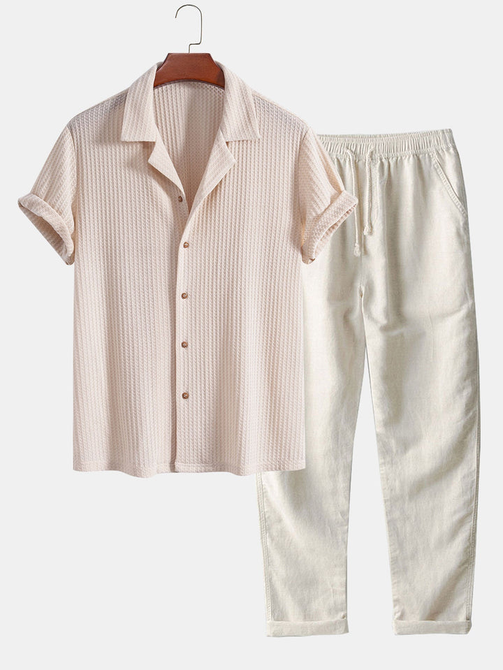 Levoire | Tricoté Gaufre Ensemble Beige
