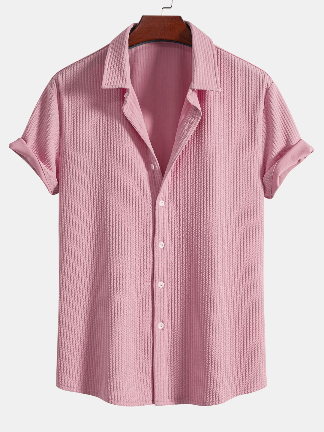 Levoire | Chemise Confort À Boutons Rayée Rose clair