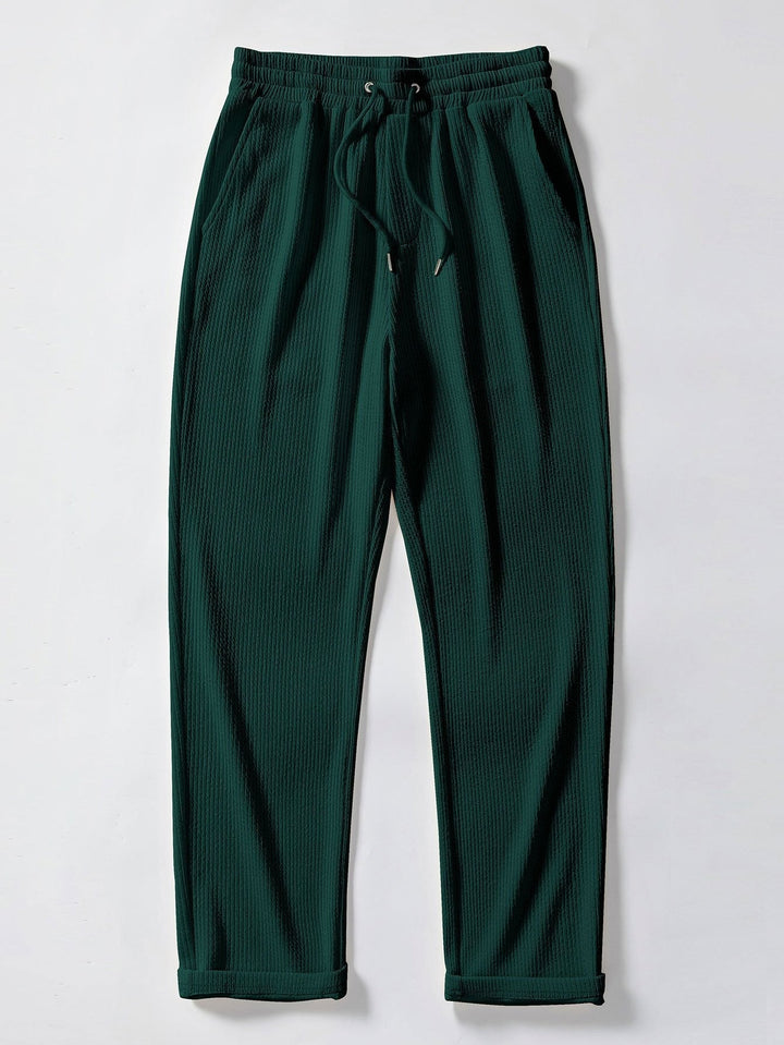 Levoire | Pantalon Droit Côtelé Vert foncé