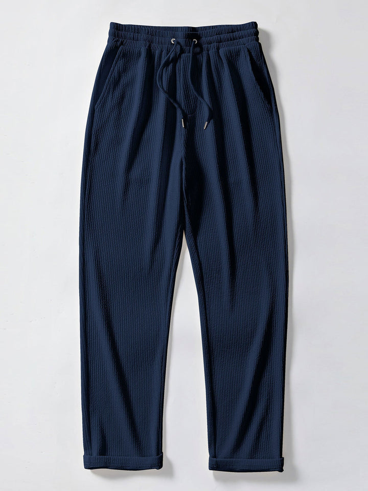 Levoire | Pantalon Droit Côtelé Bleu marine