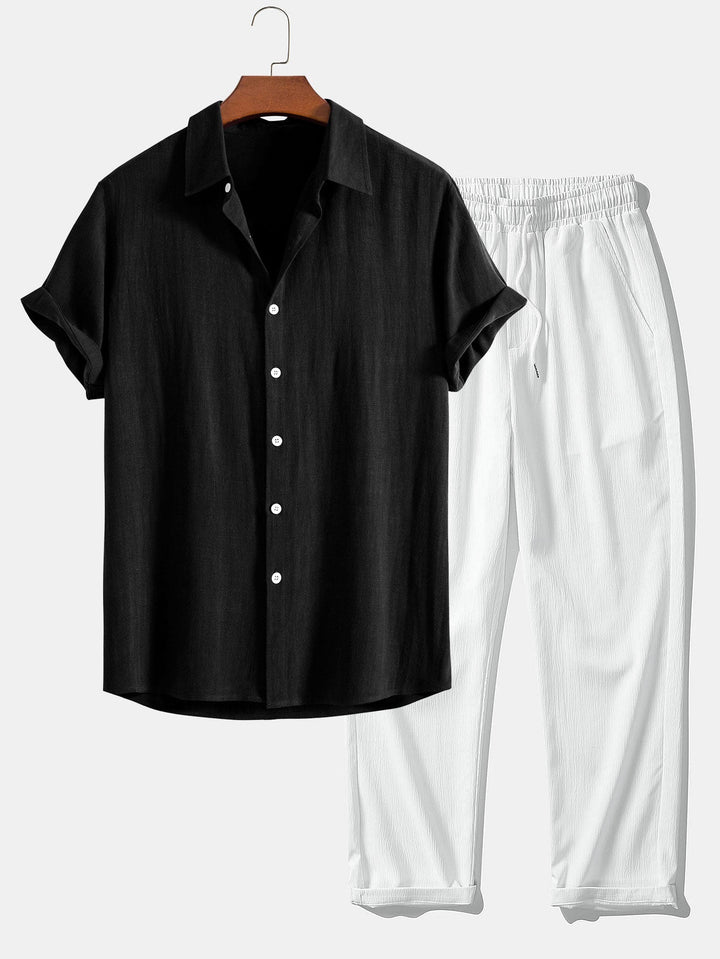 Levoire | Ensemble Classique En Lin Rayonne Noir
