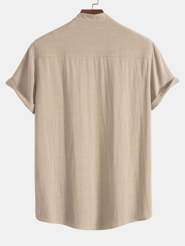 Levoire | Mélange De Lin Chemise À Col Montant