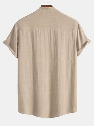 Levoire | Mélange De Lin Chemise À Col Montant