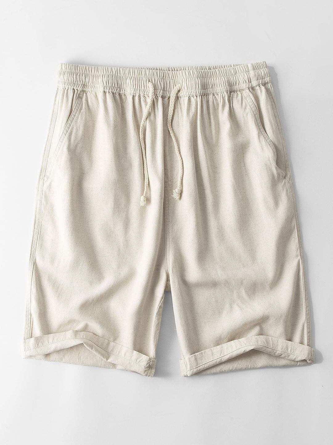 Levoire | Short Relax En Lin 100% Coton Beige