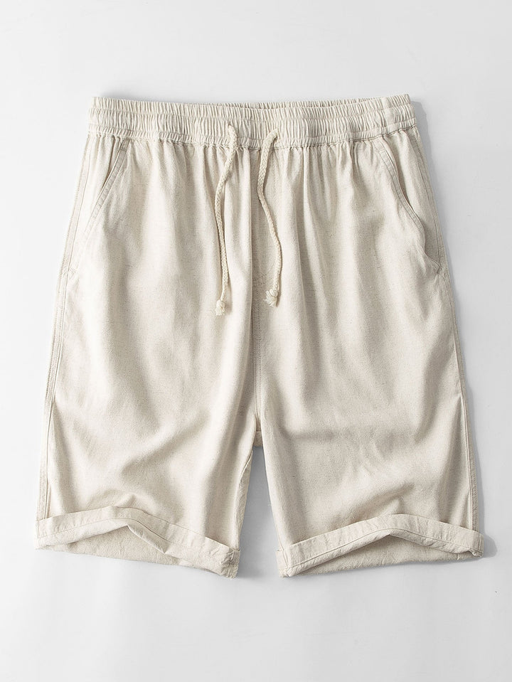 Levoire | Short Relax En Lin 100% Coton Beige