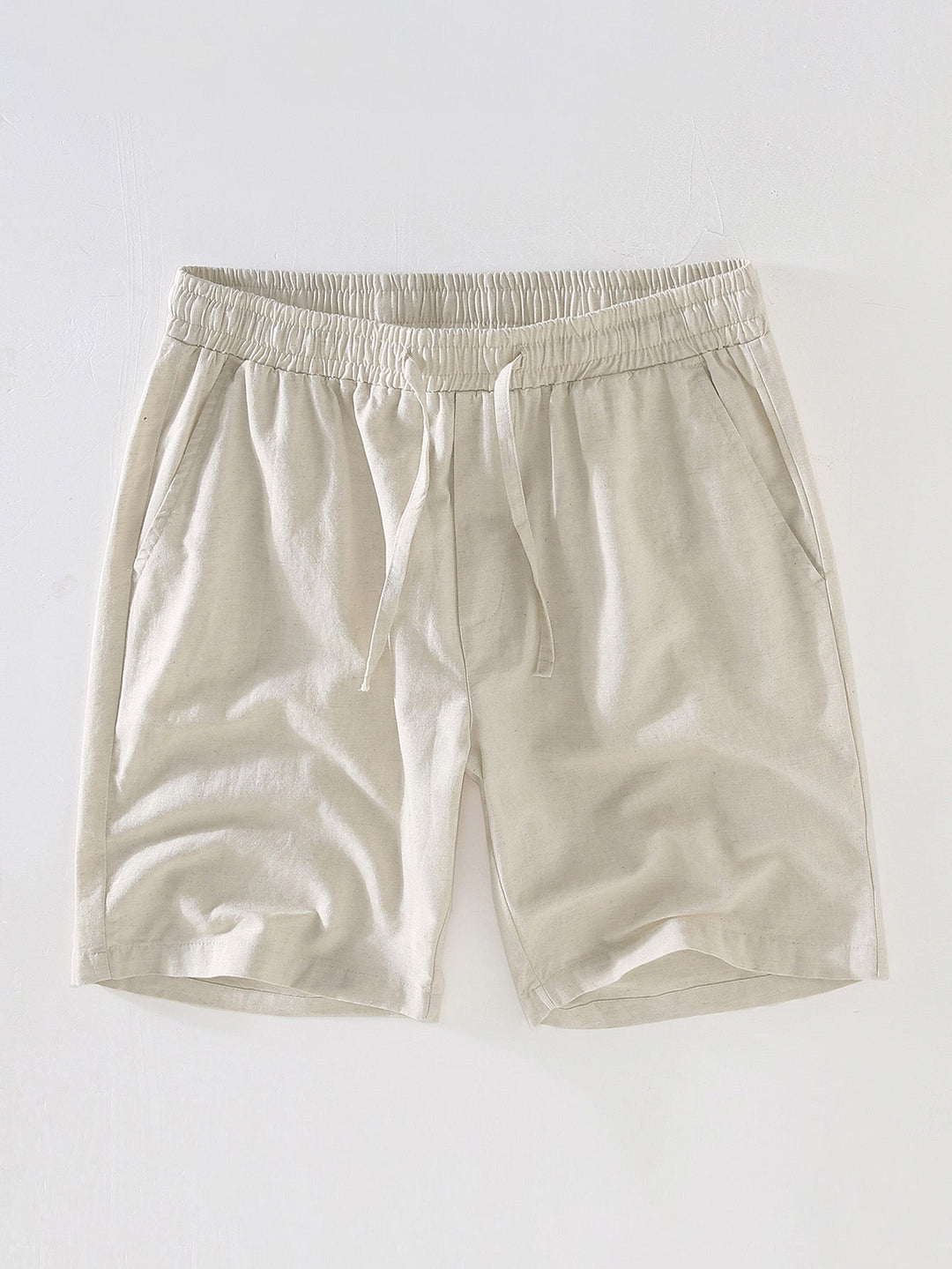 Levoire | Pantalon Court En Coton Lin À Cordon Beige