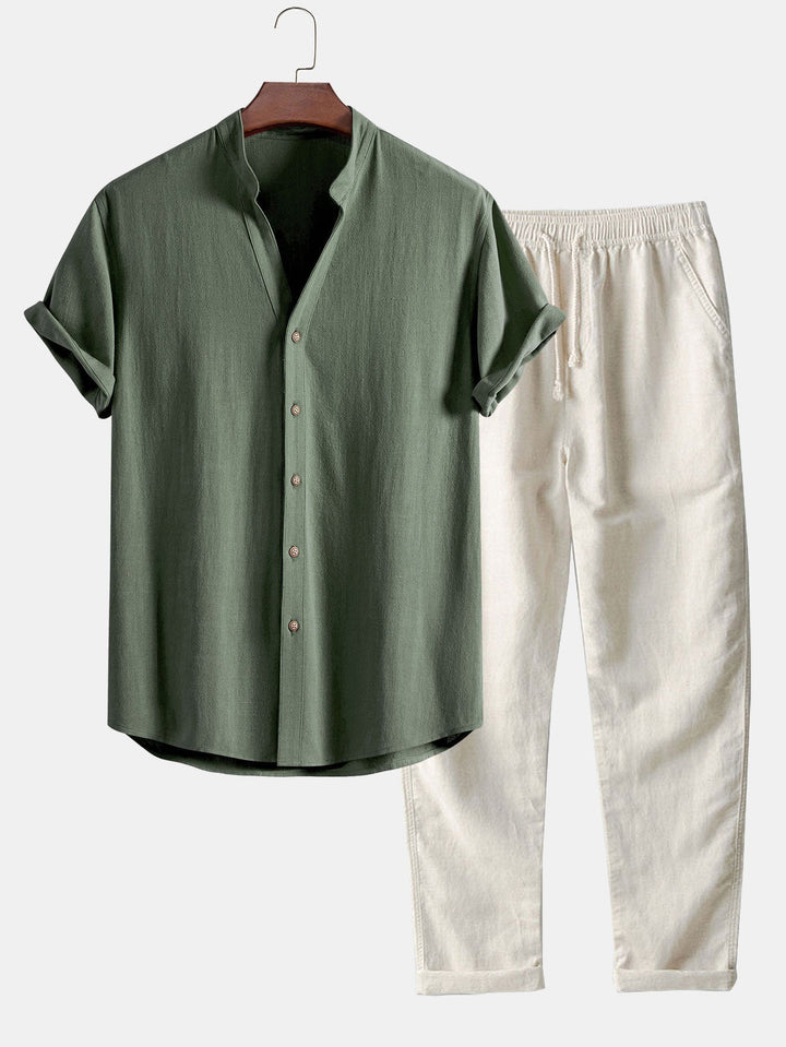 Levoire | Linens Rayonne Été Set Vert foncé
