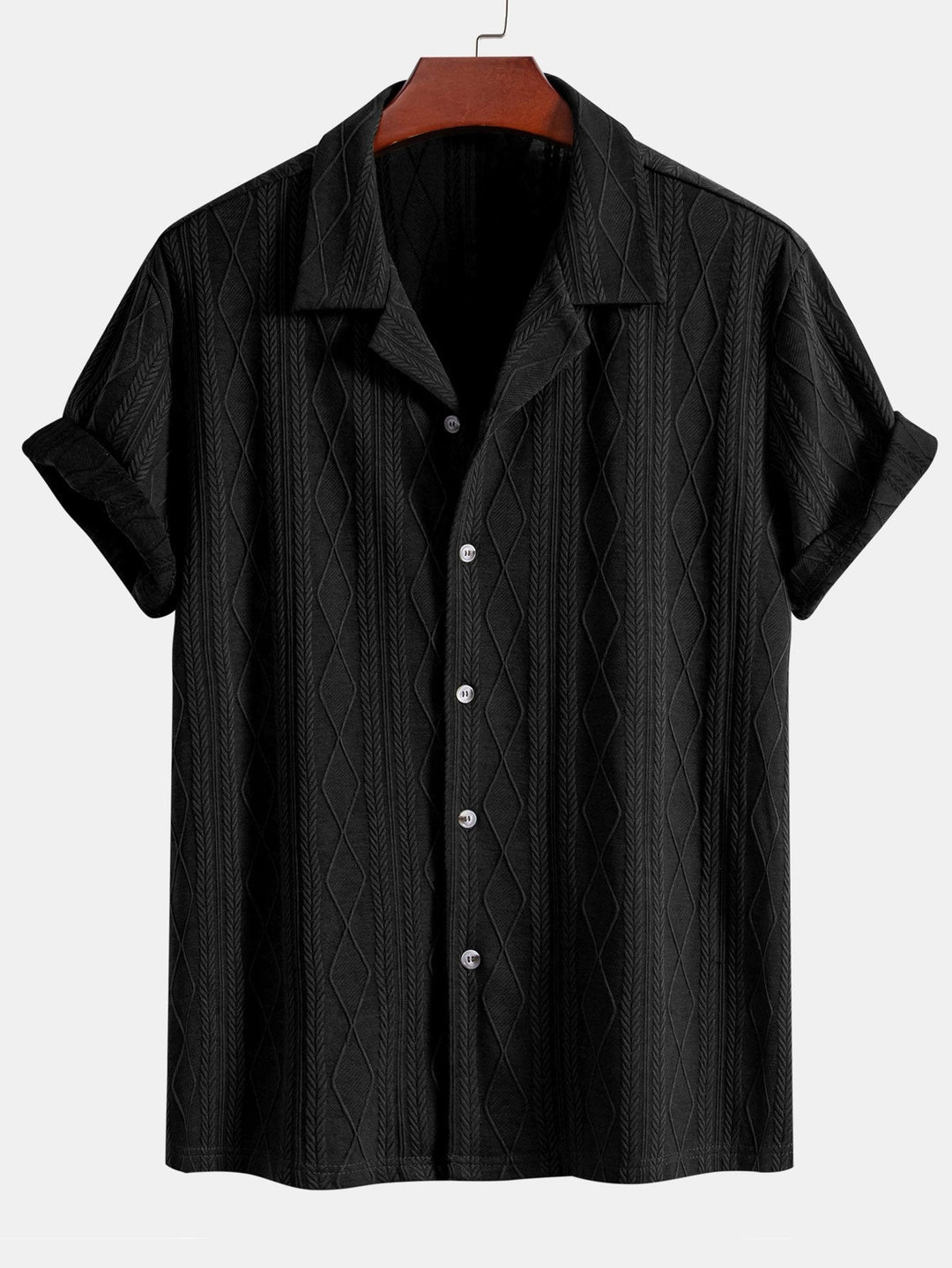 Levoire | Rhombus Jacquard Kuba Chemise Noir
