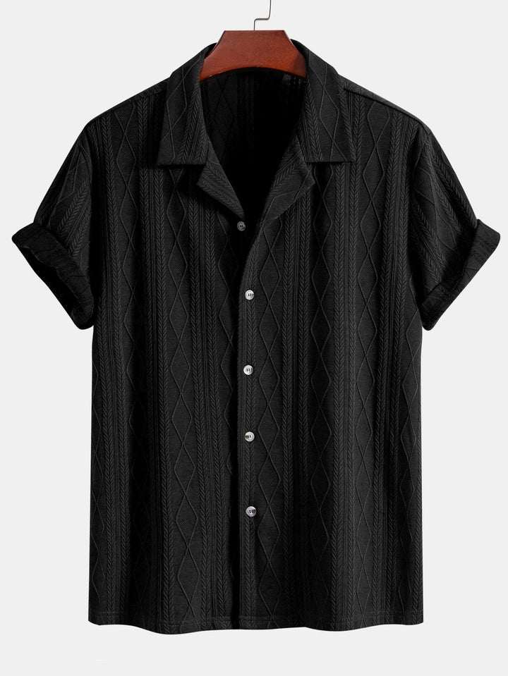 Levoire | Rhombus Jacquard Kuba Chemise Noir