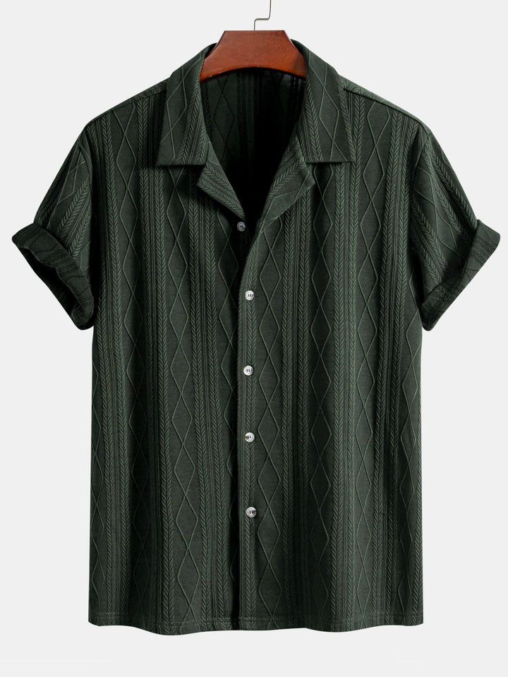 Levoire | Rhombus Jacquard Kuba Chemise Vert foncé