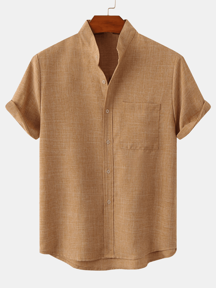 Levoire | Chemise À Poches Col Montant Pérou