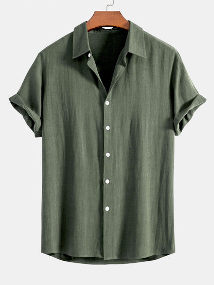 Levoire | Chemise En Mélange Lin Été Vert foncé
