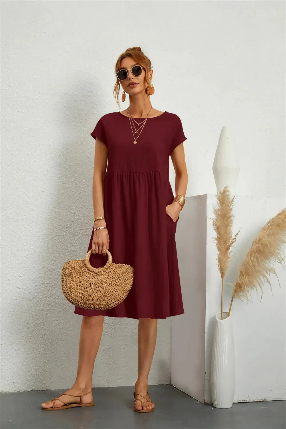 Levoire | Robe Élégante Pour Femmes Bourgogne