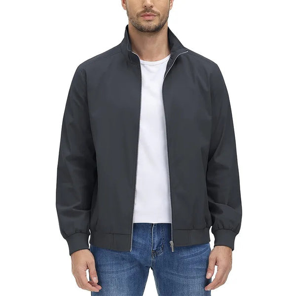 Levoire | Veste À Manches Longues Avec Col Montant Et Fermeture Éclair Gris foncé