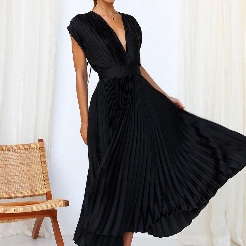 Levoire | Robe À Col En V Plissé Pour Dames