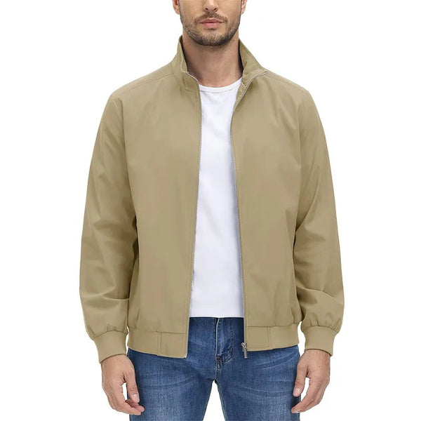 Levoire | Veste À Manches Longues Avec Col Montant Et Fermeture Éclair Khaki