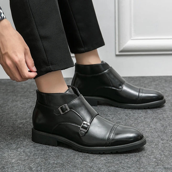 Levoire | Chaussures En Cuir Avec Double Boucle Musta