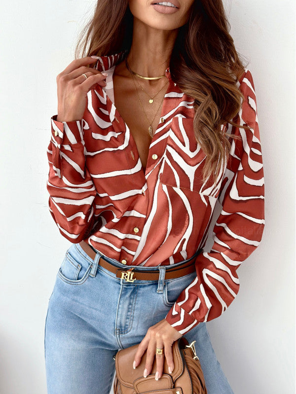 Levoire | Chemisier Satin Braun