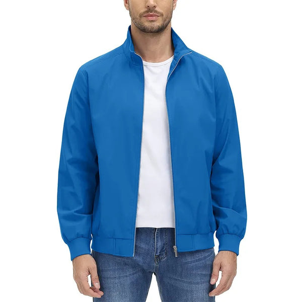 Levoire | Veste À Manches Longues Avec Col Montant Et Fermeture Éclair Bleu