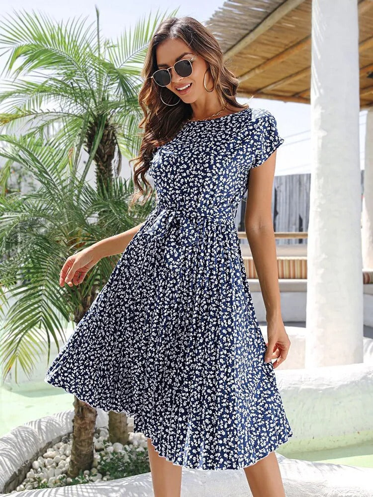 Levoire | Haut Taille Fleur Robe Femme