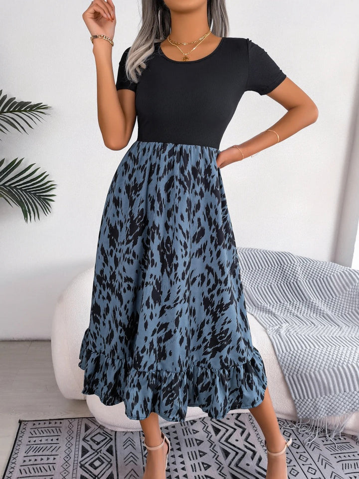 Levoire | Robe femme imprimé léopard Bleu