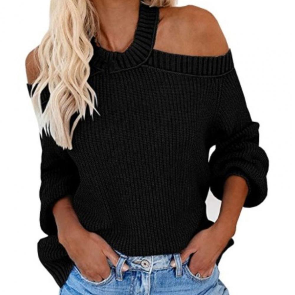 Levoire | Pull Noir À Épaules Découpées