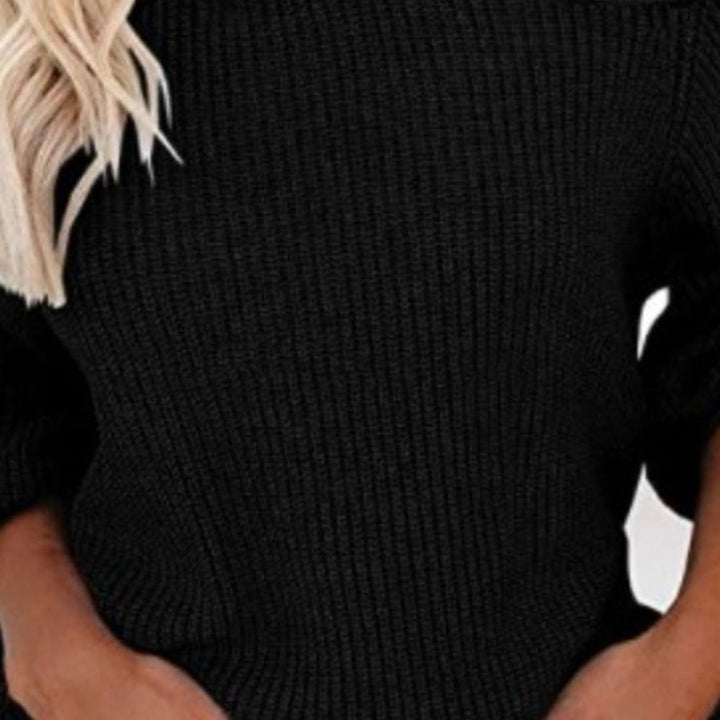 Levoire | Pull Noir À Épaules Découpées