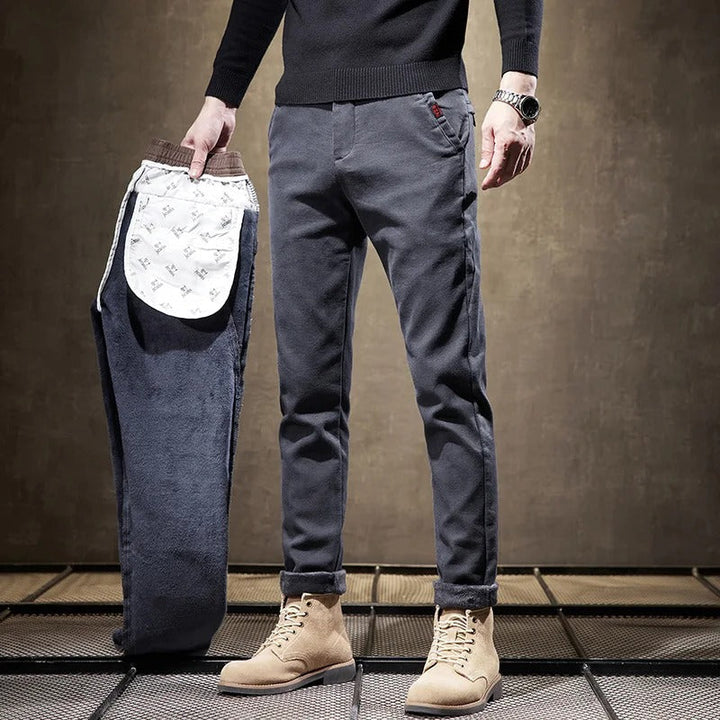 Levoire | Pantalon En Polaire Chic Pour Hommes Gris