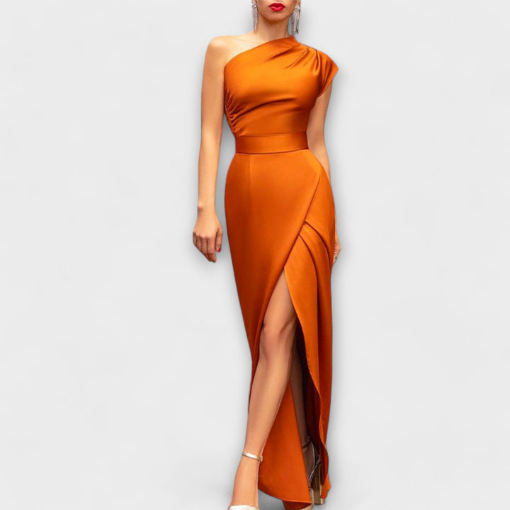 Levoire | Robe Maxi Féminine Élégante Orange