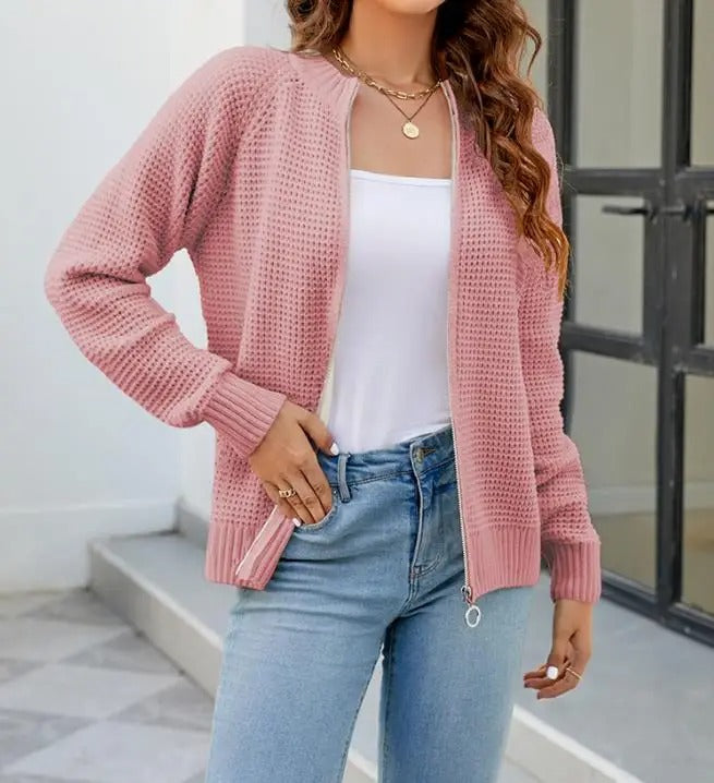 Levoire | Veste Décontractée Élégante Zippée Pour Femmes Rosa