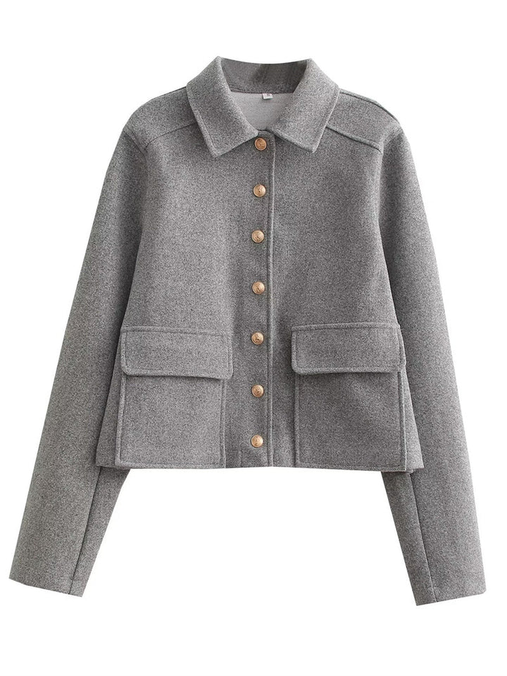 Levoire | Veste Femme Courte Gris