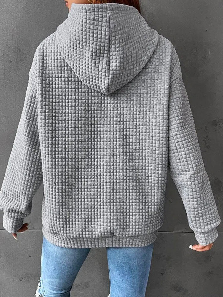 Levoire | Pull À Capuche Gris À Motifs Avec Capuche
