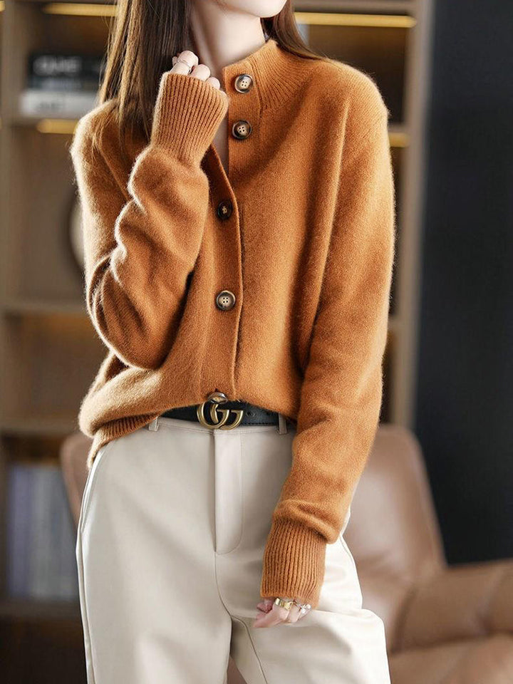 Levoire | Veste En Tricot Élégante Avec Boutons Et Col Haut