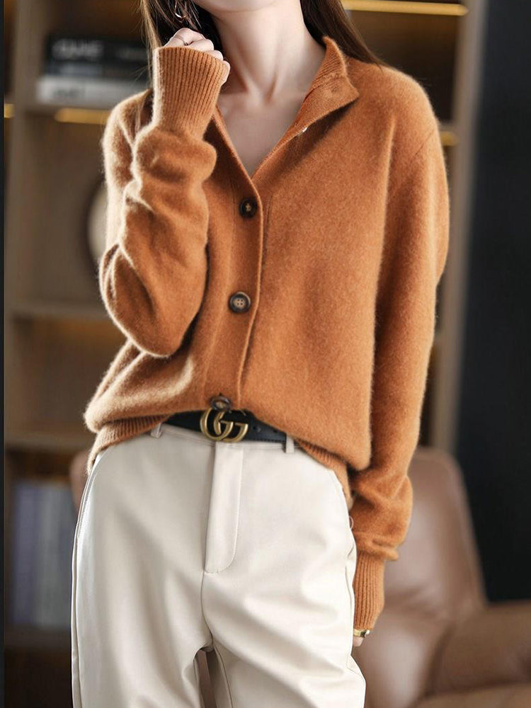 Levoire | Veste En Tricot Élégante Avec Boutons Et Col Haut