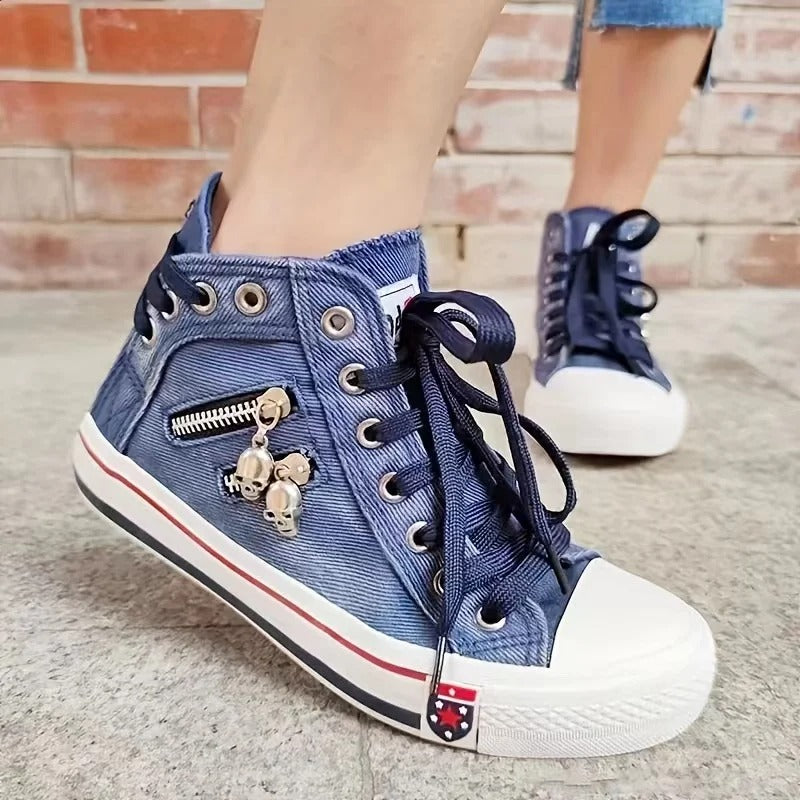 Levoire | Sneaker Tendance Look Jeans & Fermeture Éclair