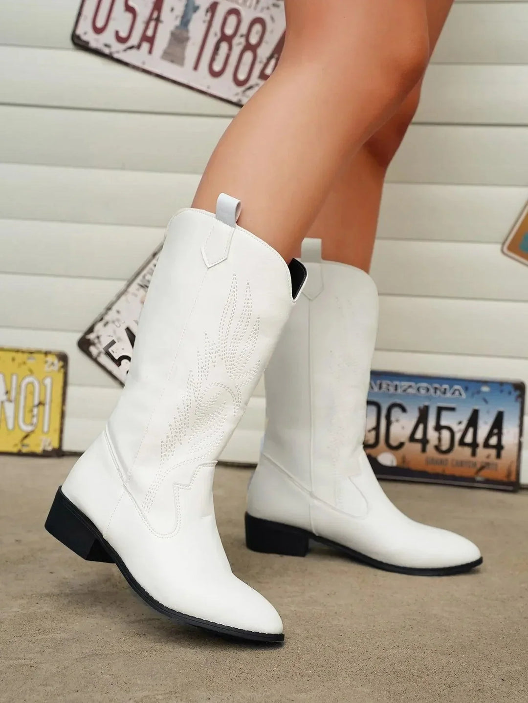 Levoire | Cuir Synthétique Bottes Cowboy Avec Doublure Confortable