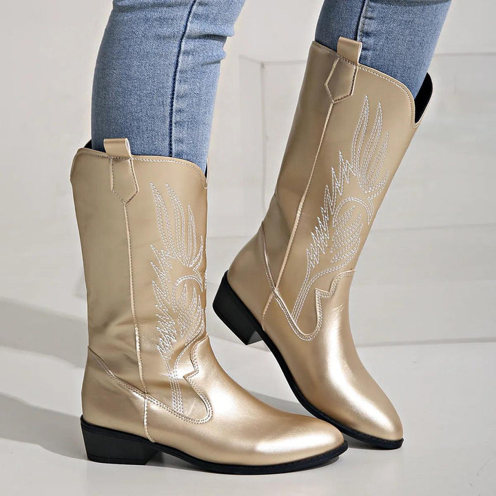 Levoire | Cuir Synthétique Bottes Cowboy Avec Doublure Confortable