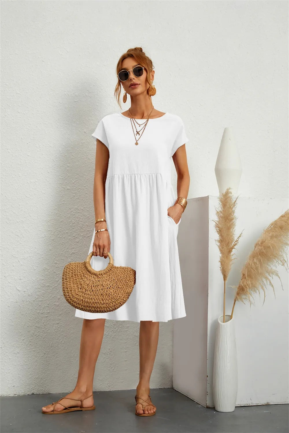 Levoire | Robe Élégante Et Stylée Blanc